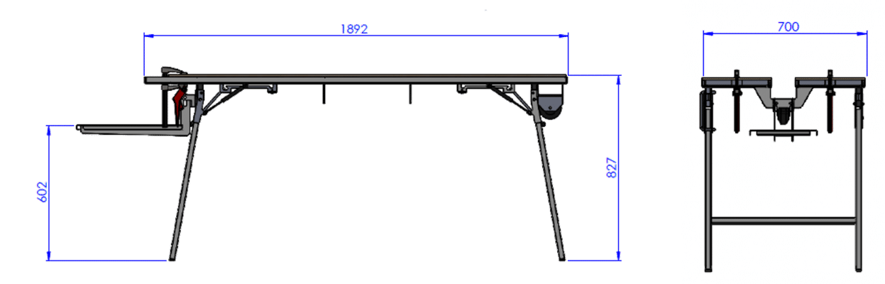 Table de sciage ergonomique  Établi de chantier - ANOXA