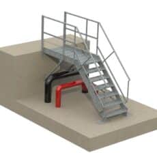 Escalier industriel acier pour accès techniques