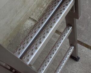 Echelle amovible inox 2 plans anoxa