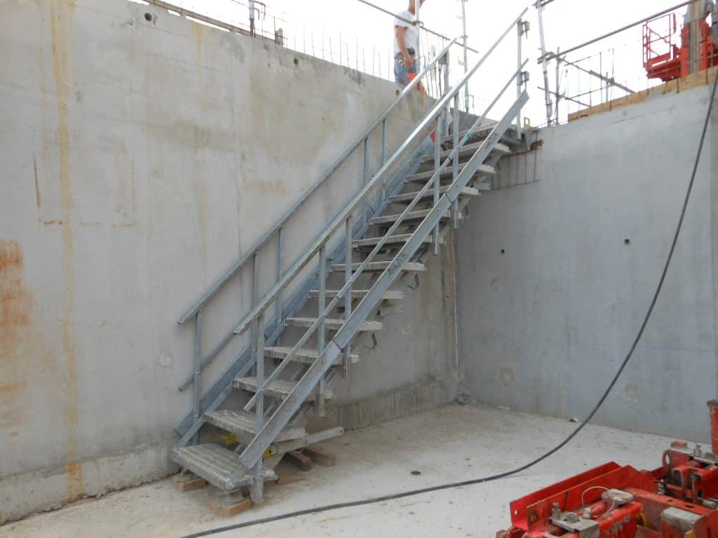 escalier à usage temporaire