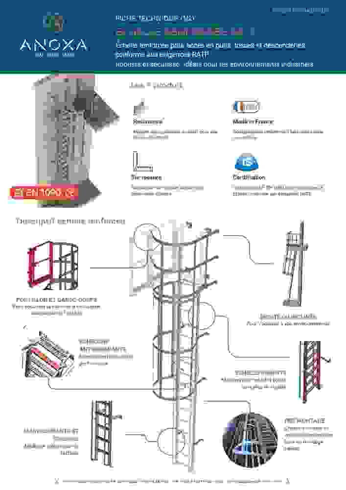 Fiche technique échelle renforcée RATP