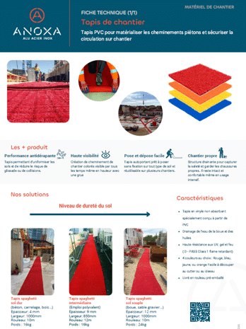 Fiche technique - Tapis de chantier