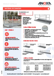 Fiche technique passerelle de chantier