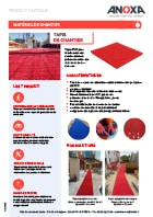 Fiche technique Tapis de chantier