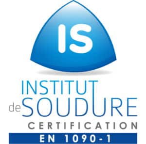 IS logo CERTIFICATION EN 1090-1 ANOXA