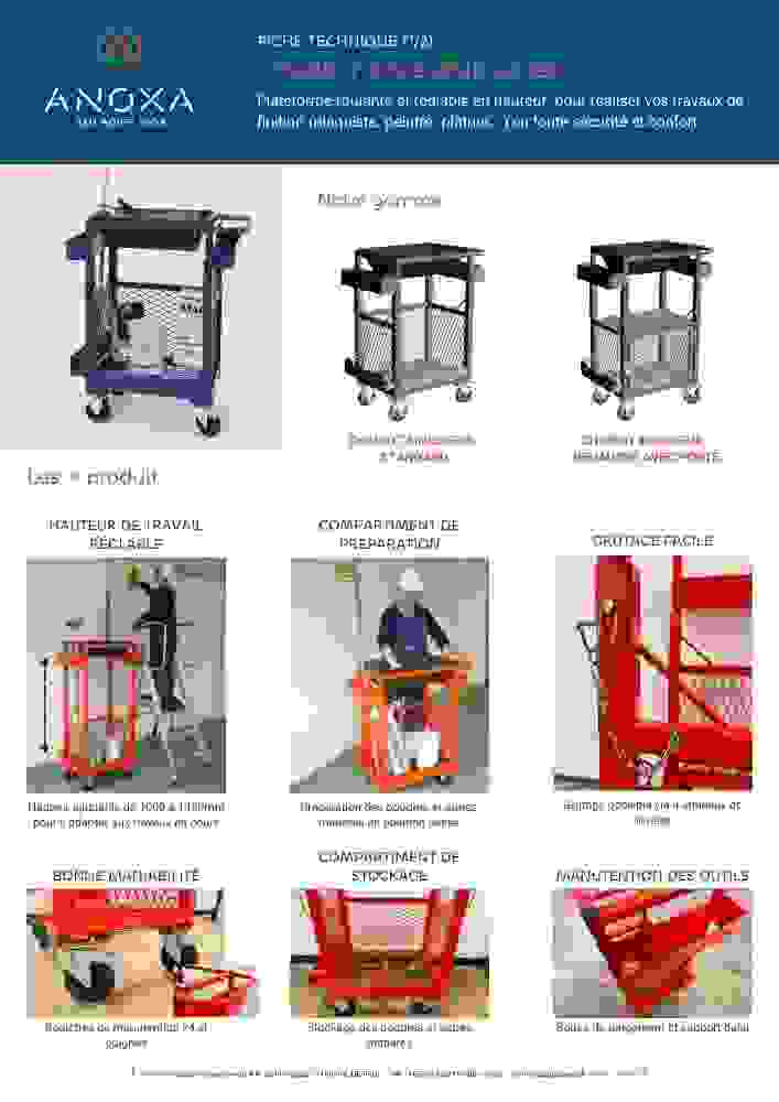 Fiche technique chariot finisseur acier