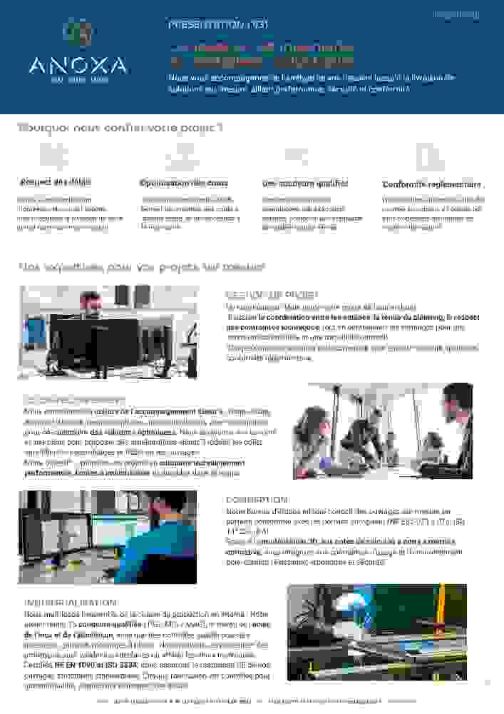 Fiche technique ingénierie sur mesure Anoxa