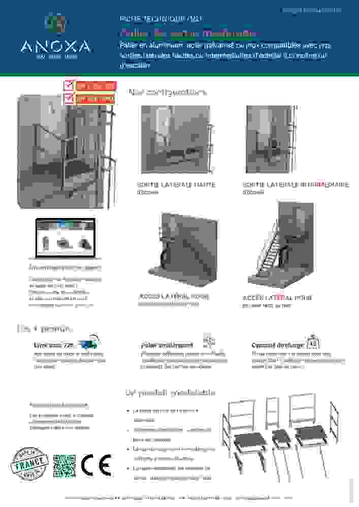 Fiche technique palier de sortie modulable