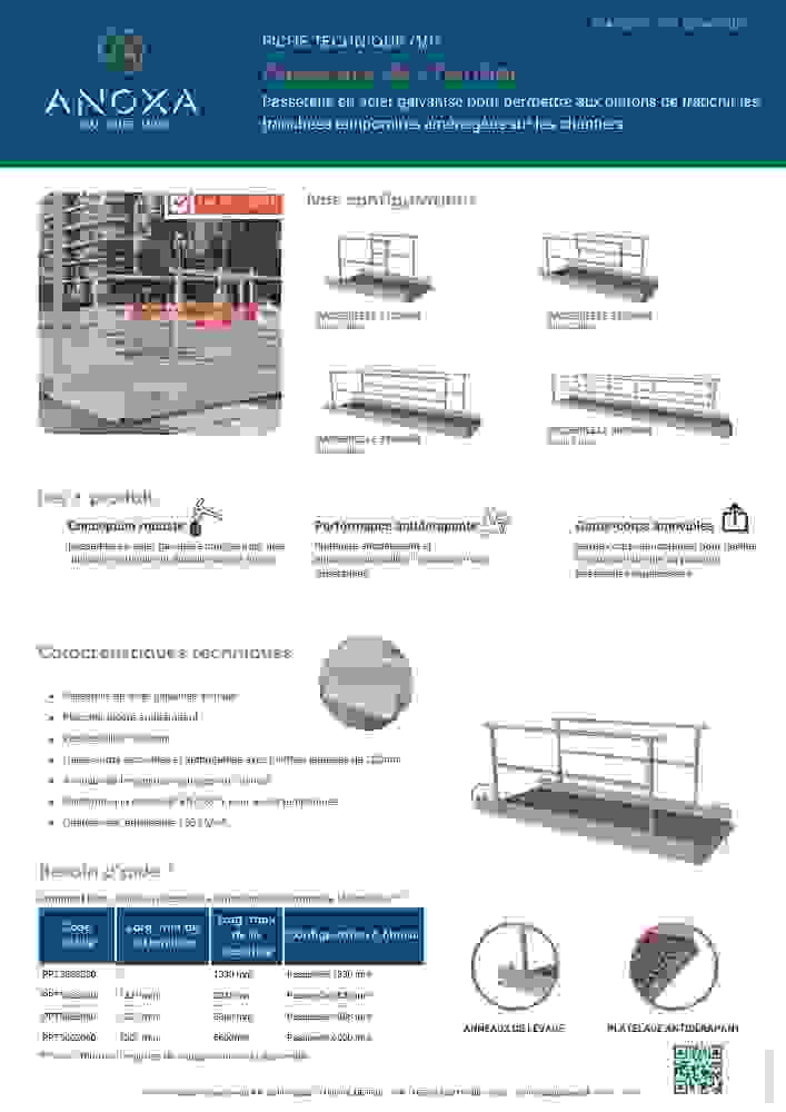 Fiche technique passerelle de chantier