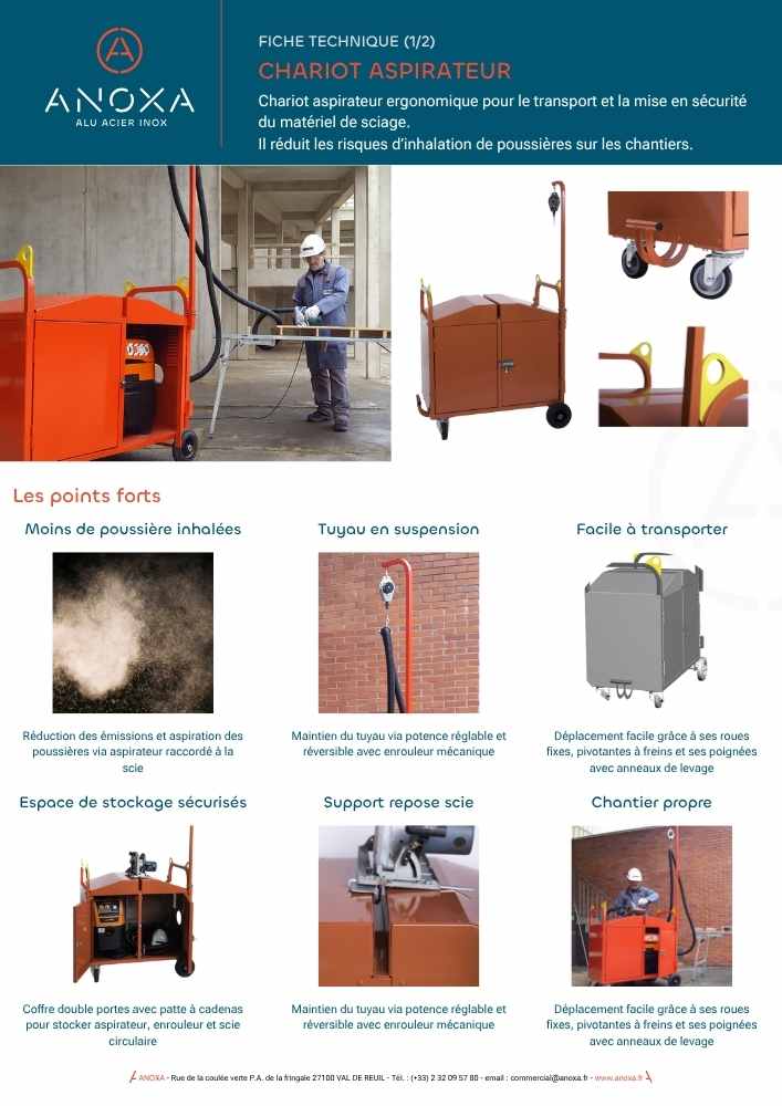 Fiche technique chariot aspirateur