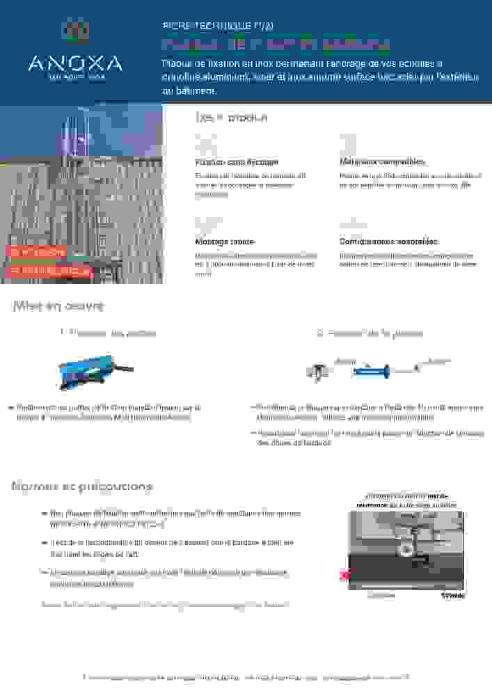 Fiche technique plaque de fixation bardage
